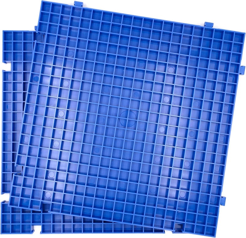 ARTKINGTO Stained Glass Cutting Mat, Solid Bottom Plastic Grid, Blue, 2 Pack - Image 1